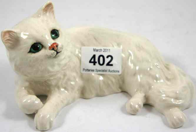 Appraisal: Beswick Persian Cat Lying Model in White Colourway