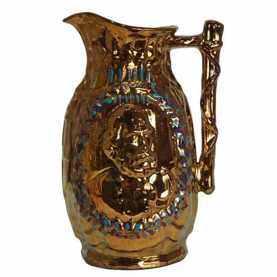 Appraisal: An English Victorian Copper Lustre Faux Bois Pitcher circa of