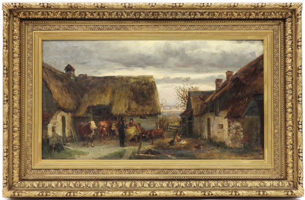 Appraisal: WILLIAM PRESTON PHELPS FARM COW LANDSCAPE PAINTING New Hampshire -