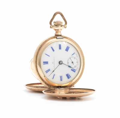 Appraisal: A Gold-Filled Omega Hunters Case Pocket Watch Gold-filled round hunters