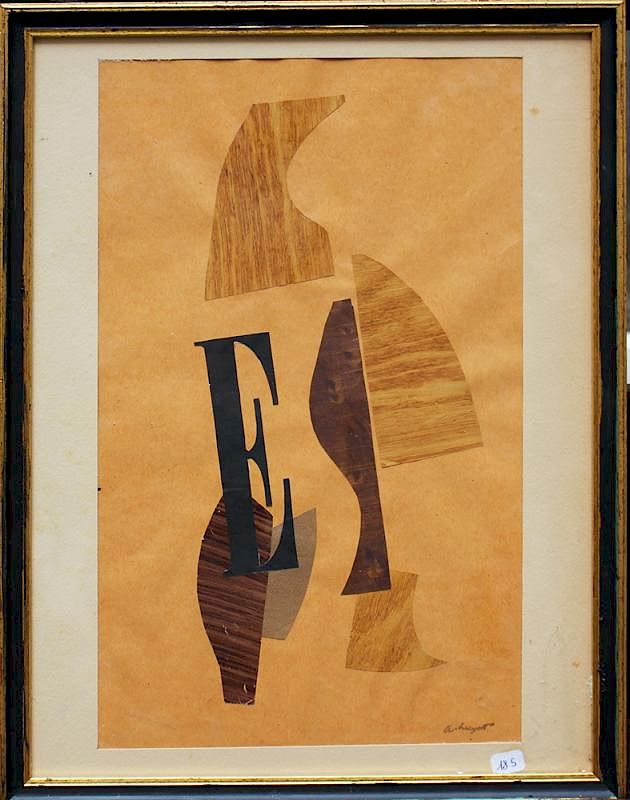 Appraisal: Albert Huyot - Albert Huyot - Composition E collage with