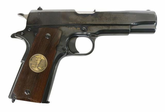 Appraisal: Colt Model World War Meuse-Argonne Commemorative pistol caliber barrel wood