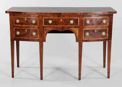 Appraisal: Very Fine Federal Inlaid Sideboard Baltimore attributed to Bankson and