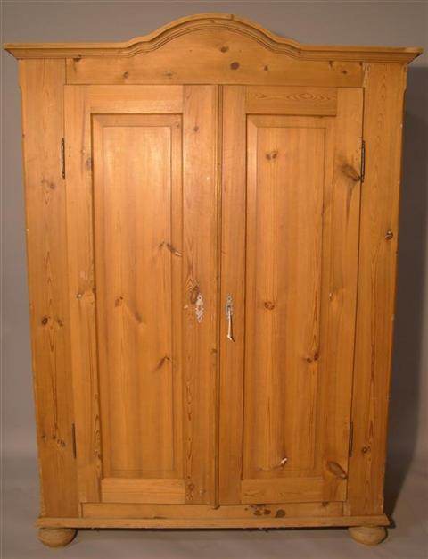 Appraisal: AMERICAN PINE ARMOIRE WITH THREE SHELVES h w d in