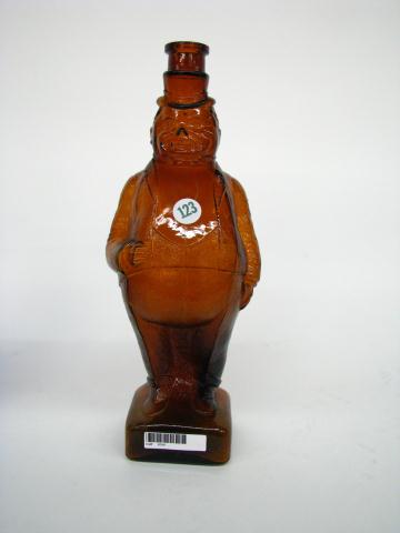 Appraisal: Bell Best Figural Antique Bitters Bottle amber some pits and