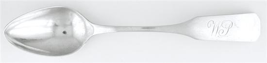 Appraisal: Rare Southern coin silver spoon by Vogler Salem North Carolina