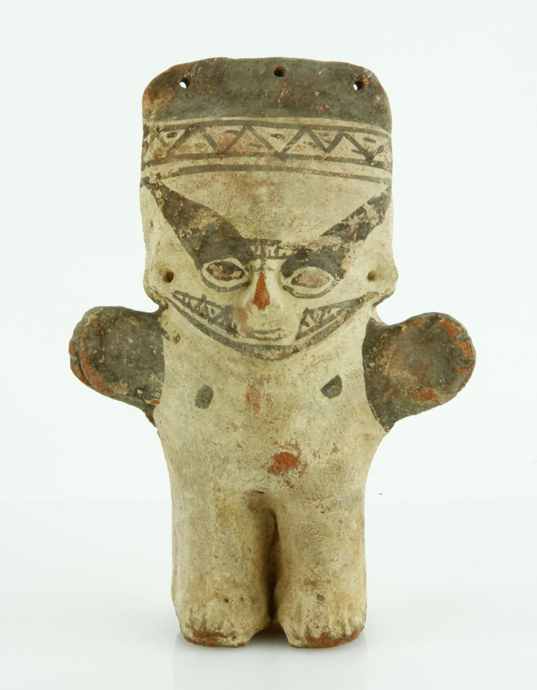 Appraisal: - Pre-Columbian Decorated Figure Pre-Columbian decorated figure h Provenance From