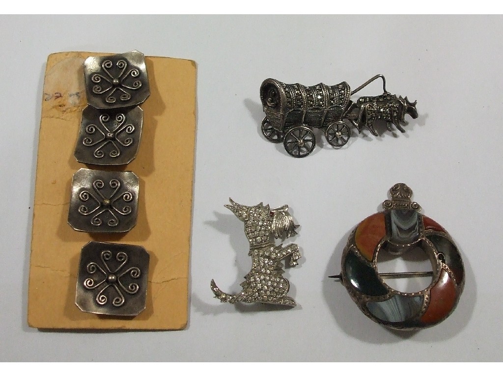 Appraisal: Lot of silver items to include a set of four