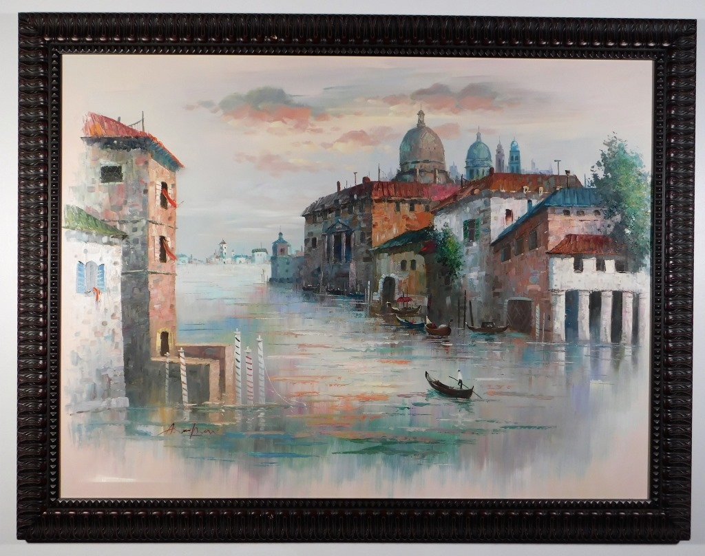 Appraisal: A SIMPSON VENETIAN LANDSCAPE PAINTING United States th Century Impressionist