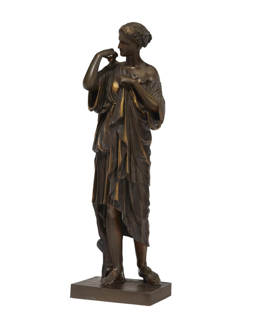 Appraisal: A CLASSICAL-STYLE BRONZE SCULPTUREA Classical-style bronze sculpture Late th early