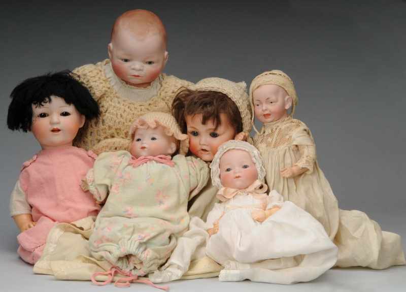 Appraisal: Lot of Bisque Baby Dolls Description Bye-Lo Baby cracked and