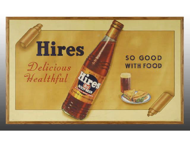 Appraisal: Vintage Hires Sign Description Paper Nice early piece dating from