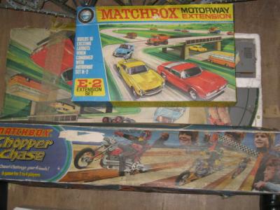 Appraisal: A Matchbox motorised Motorway set a Motorway extension and a