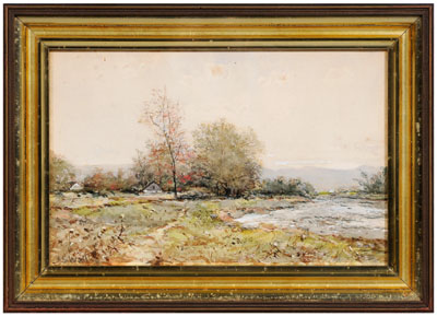 Appraisal: Alfred S Wall Pennsylvania - Rural Spring Landscape signed lower