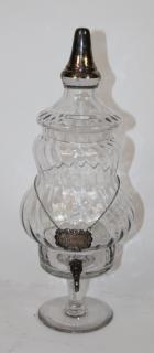 Appraisal: Swirl glass whiskey urn Swirl glass whiskey urn h x