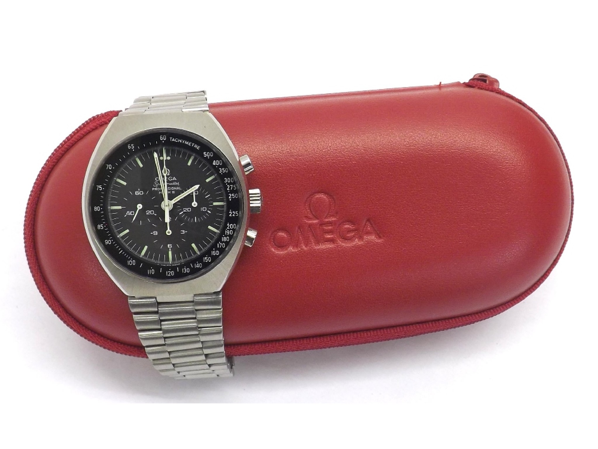 Appraisal: Omega Speedmaster Professional Mark II chronograph stainless steel gentleman's bracelet