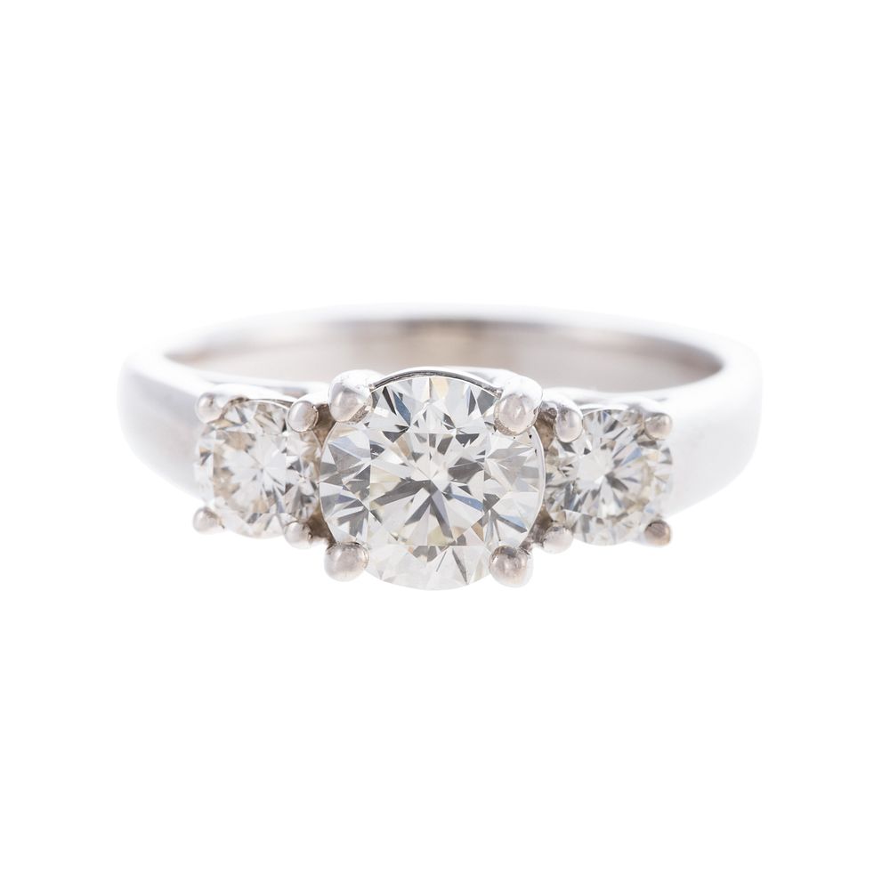 Appraisal: A K Classic -Stone Round Brilliant Diamond Ring K white