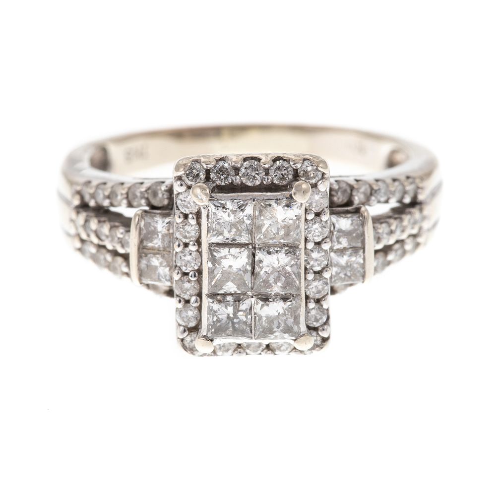 Appraisal: A Princess Cut Diamond Ring in K White Gold K