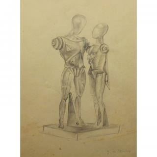 Appraisal: Giorgio De Chirico Giorgio De Chirico - Pencil on paper