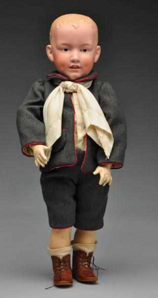 Appraisal: Smiling Heubach Character Boy Doll Description German bisque socket head