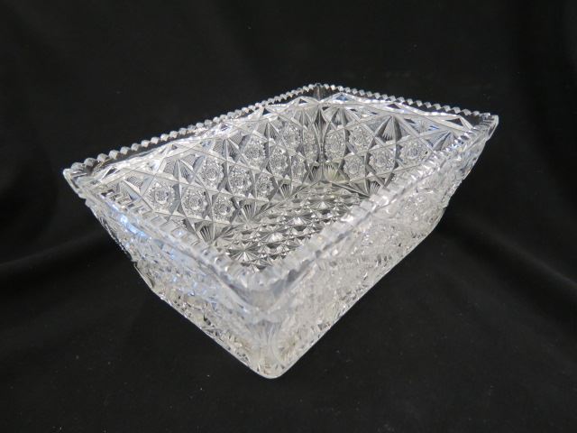 Appraisal: Cut Glass Window Planter scarce form elaborate pattern with starburst