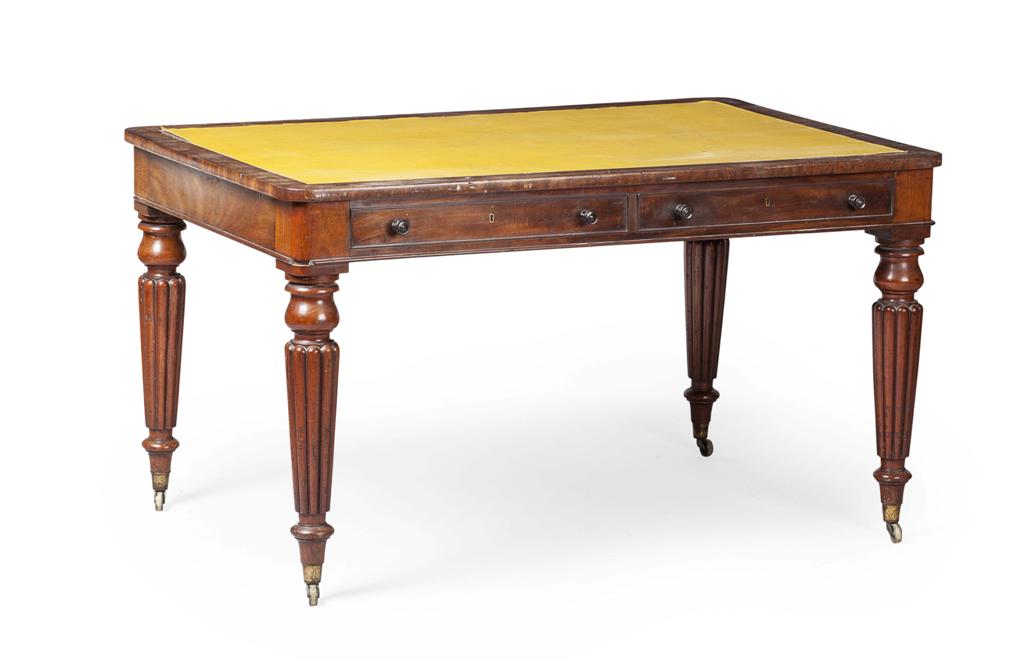 Appraisal: LATE GEORGE III MAHOGANY WRITING TABLE EARLY TH CENTURY the