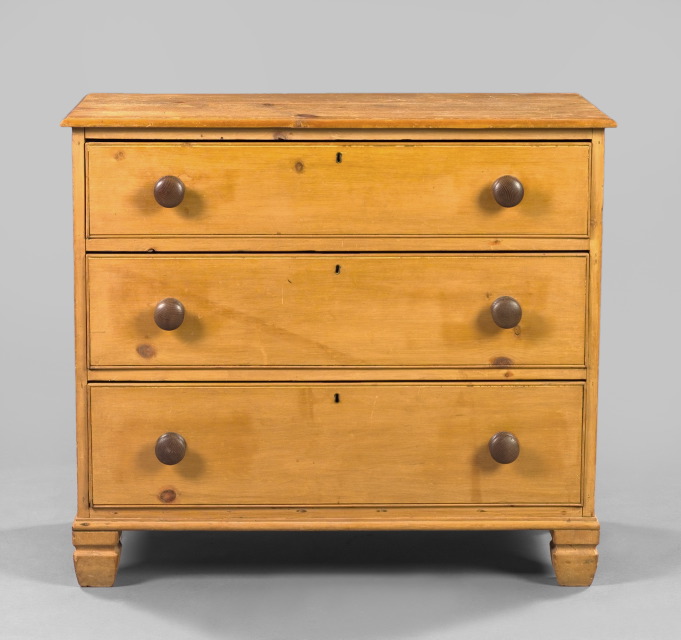 Appraisal: Northern European Provincial Pine Three-Drawer Chest third quarter th century