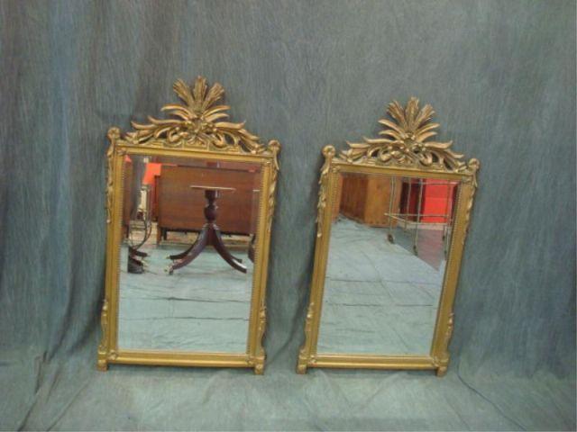 Appraisal: Pair of Giltwood Mirrors From a Yorktown Heights home Dimensions