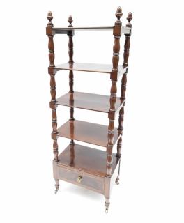 Appraisal: Five-tier Regency-style etagere raised on casters W x D x