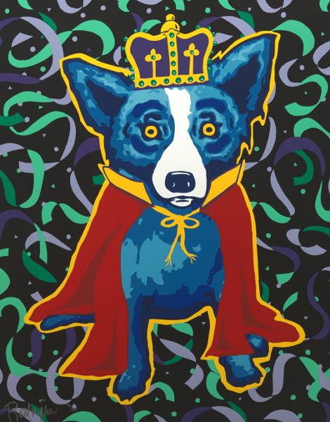 Appraisal: GEORGE RODRIGUE AMERICAN - x sight size Mardi Gras Blue