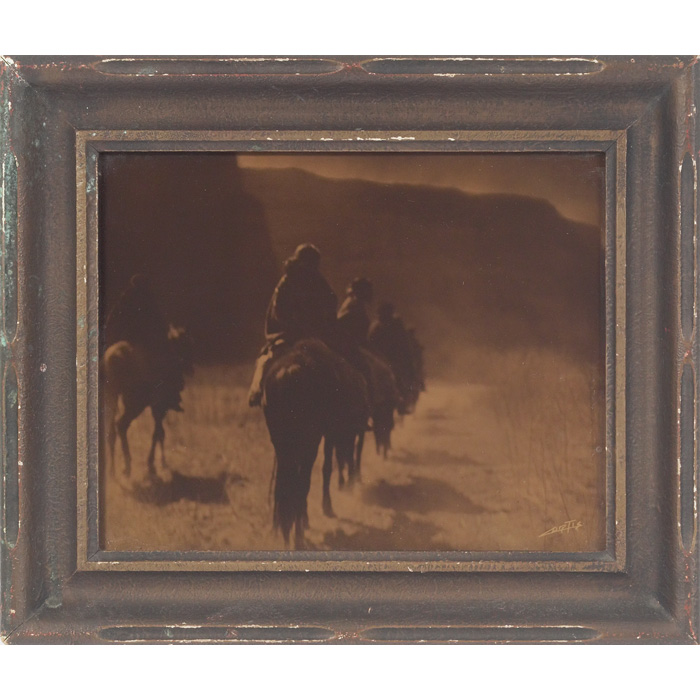 Appraisal: Edward Sheriff Curtis orotone The Vanishing Race - Navaho signed