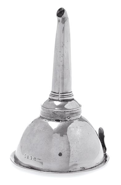 Appraisal: A GEORGE III STERLING SILVER WINE FUNNEL LONDON CIRCA MAKER'S