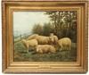 Appraisal: OOC - Huddled Sheep Flock by George Riecke MA th