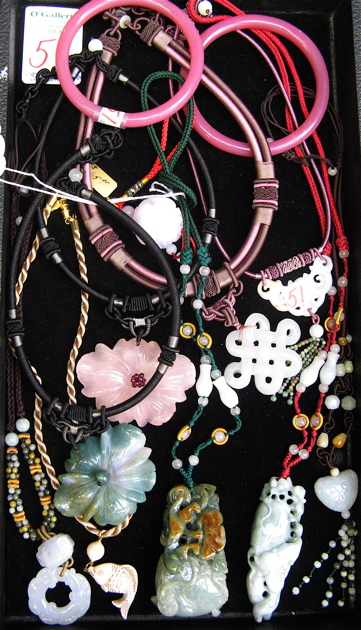 Appraisal: COLLECTION OF TWELVE CHINESE JEWELRY PIECES including nine pendant necklaces