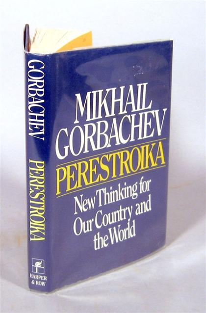 Appraisal: vol Gorbachev Mikhail Perestroika New York etc Harper Row st