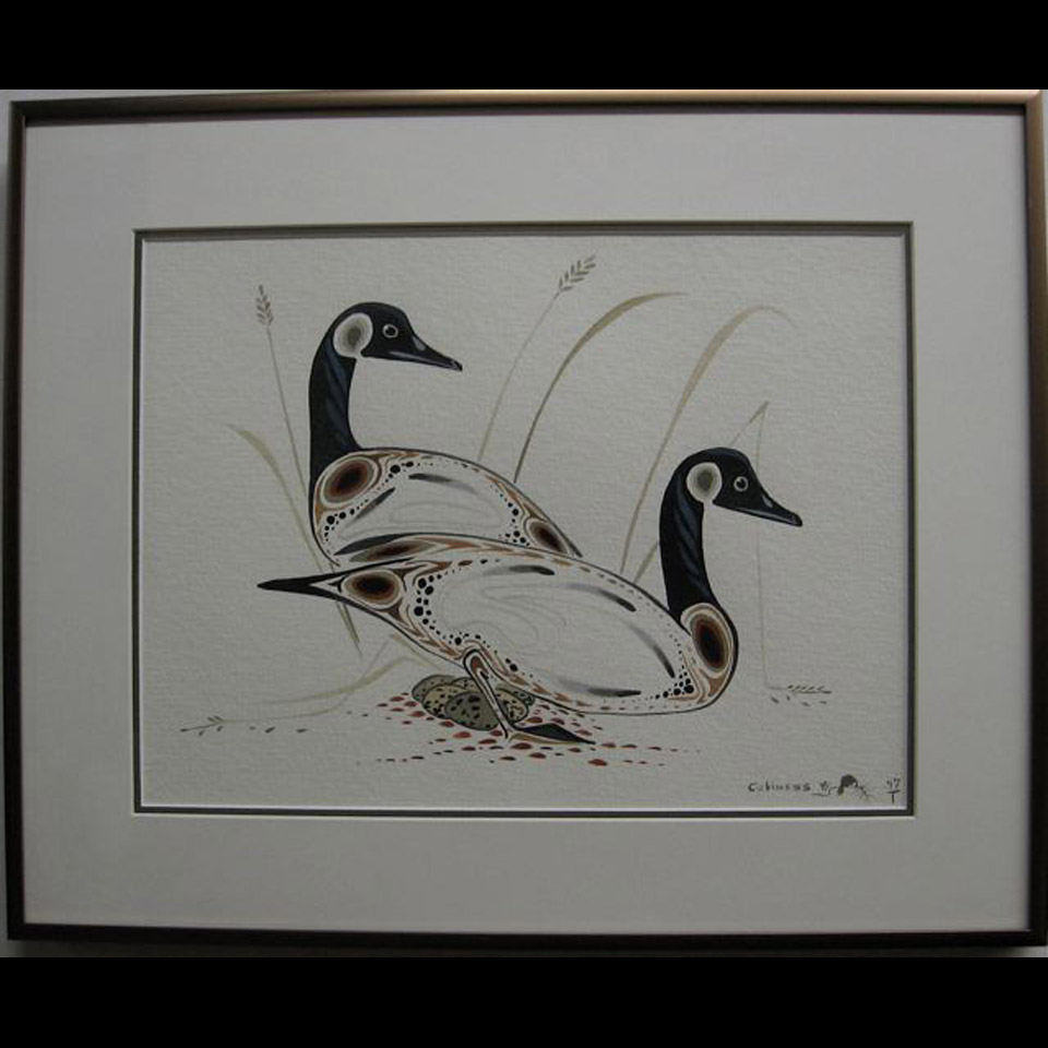 Appraisal: EDWARD EDDY COBINESS - CANADIAN CANADA GEESE WATERCOLOUR DATED Sight