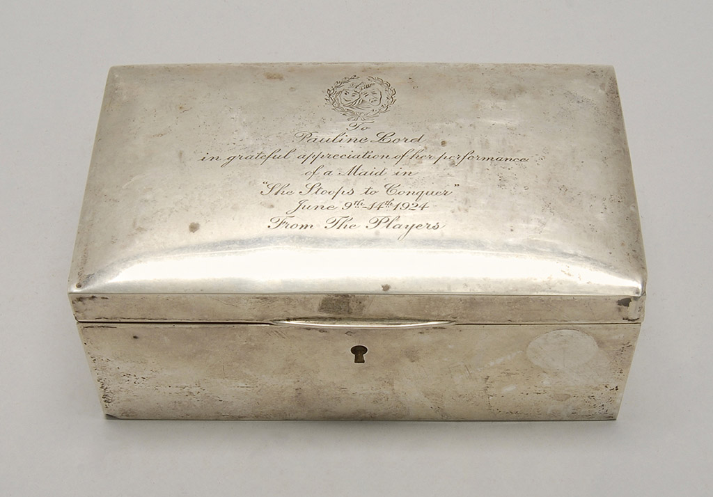 Appraisal: SILVER JEWEL BOX Early th CenturyInscribed Presented to the actress