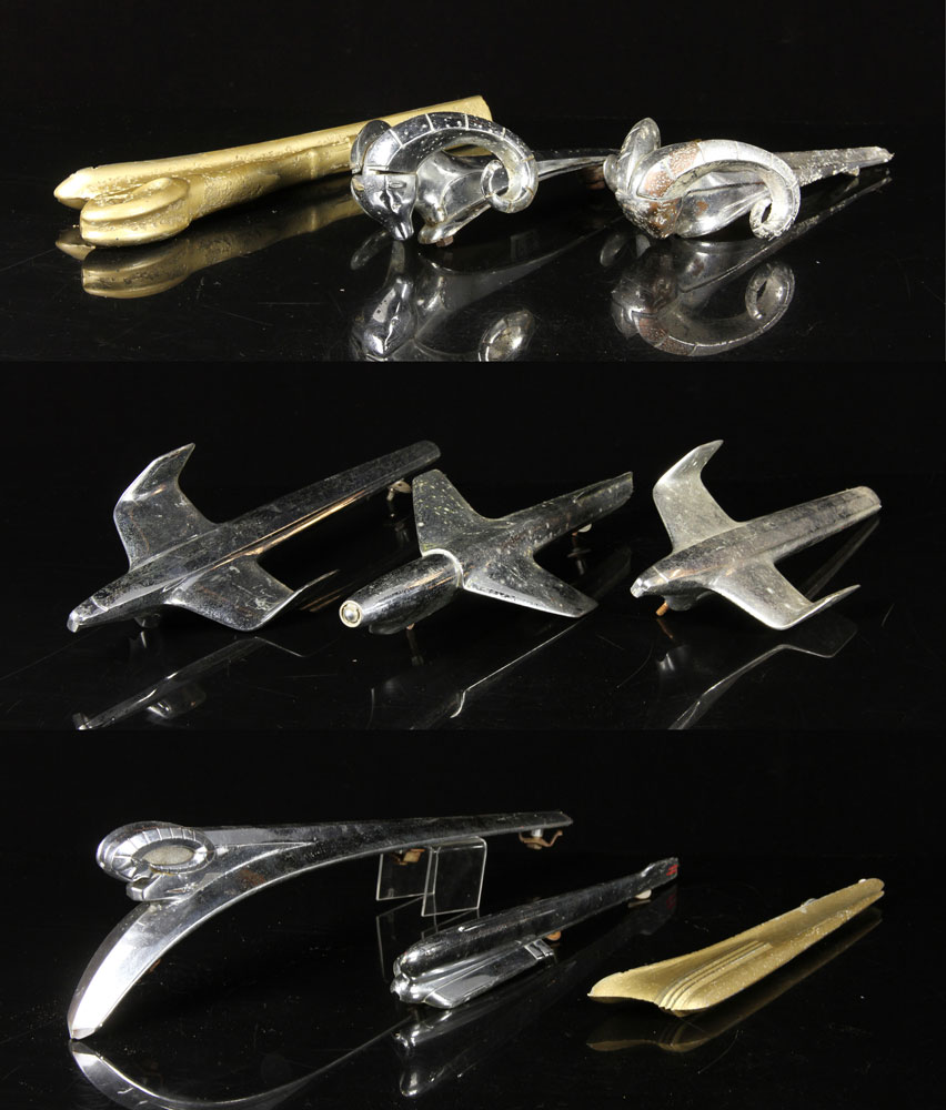 Appraisal: - Hood Ornaments Lot of nine hood ornaments l Provenance