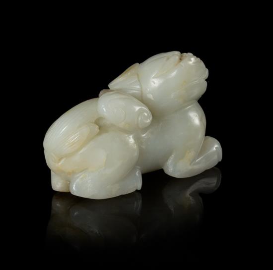 Appraisal: Sale Lot A Carved Jade Figure of a Mythical Beast