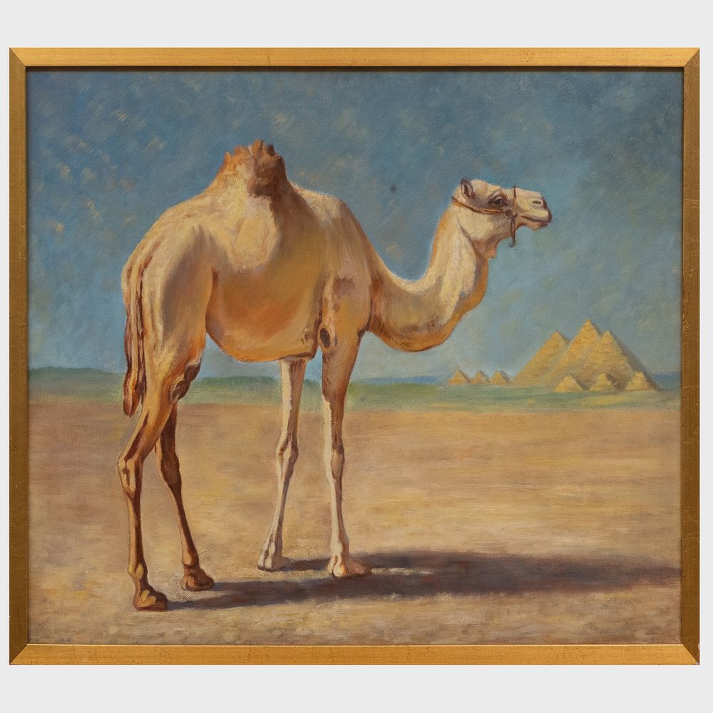 Appraisal: th Century School Camel Oil on canvas unsigned x in