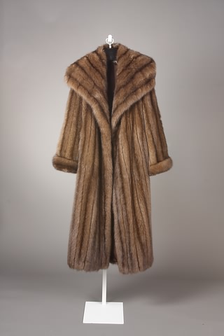 Appraisal: Full length Imperial golden brown striated sable fur coat with