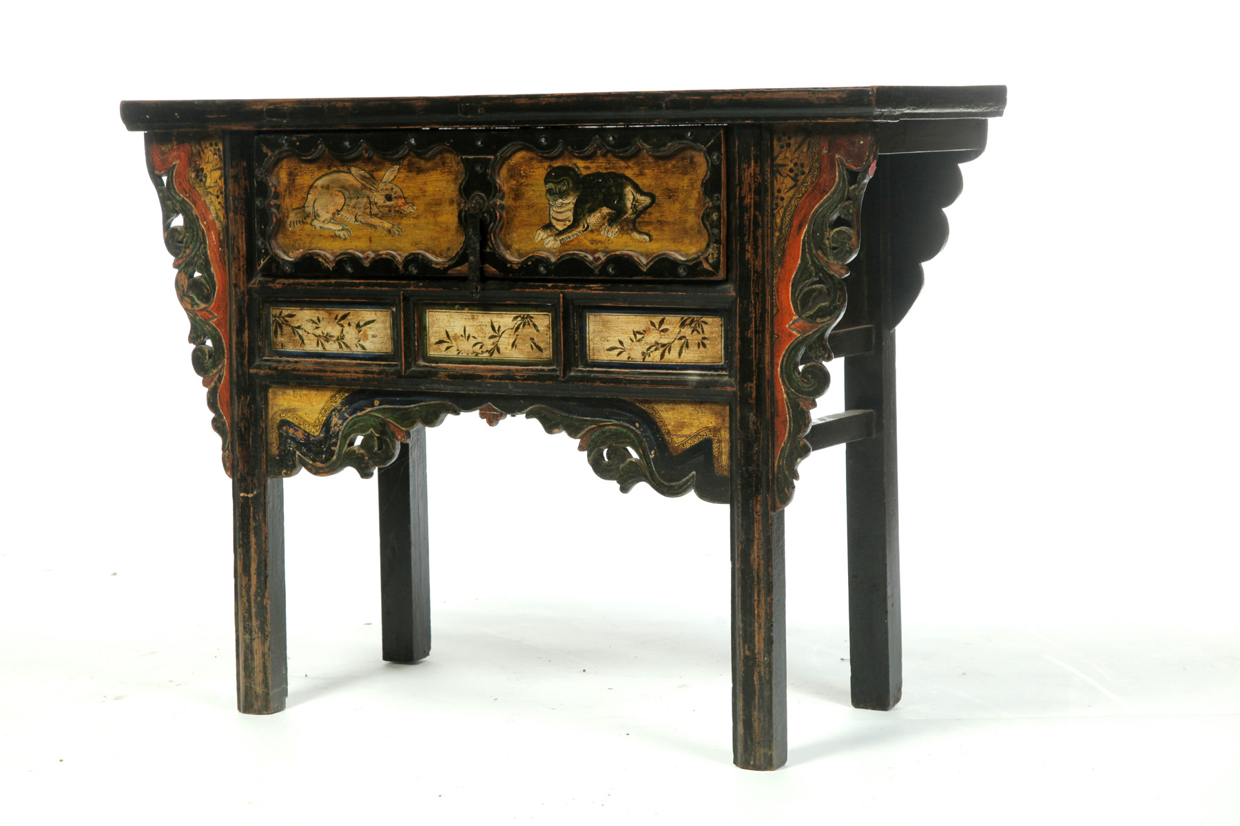 Appraisal: DECORATED CHINESE TABLE Shan Xi province mid th century elm