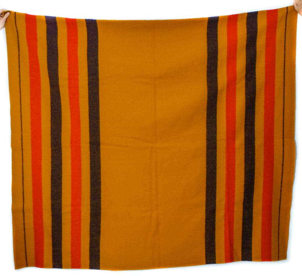 Appraisal: HERMES ROCOBAR WOOL BLANKET MADE IN PARISHermes Rocobar ocher-colored woolen