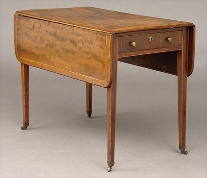 Appraisal: George III Inlaid Mahogany Pembroke Table x x in