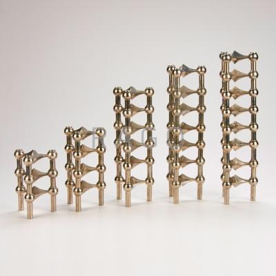 Appraisal: NAGEL Modular candlesticks with twenty-eight interlocking pieces Germany th c