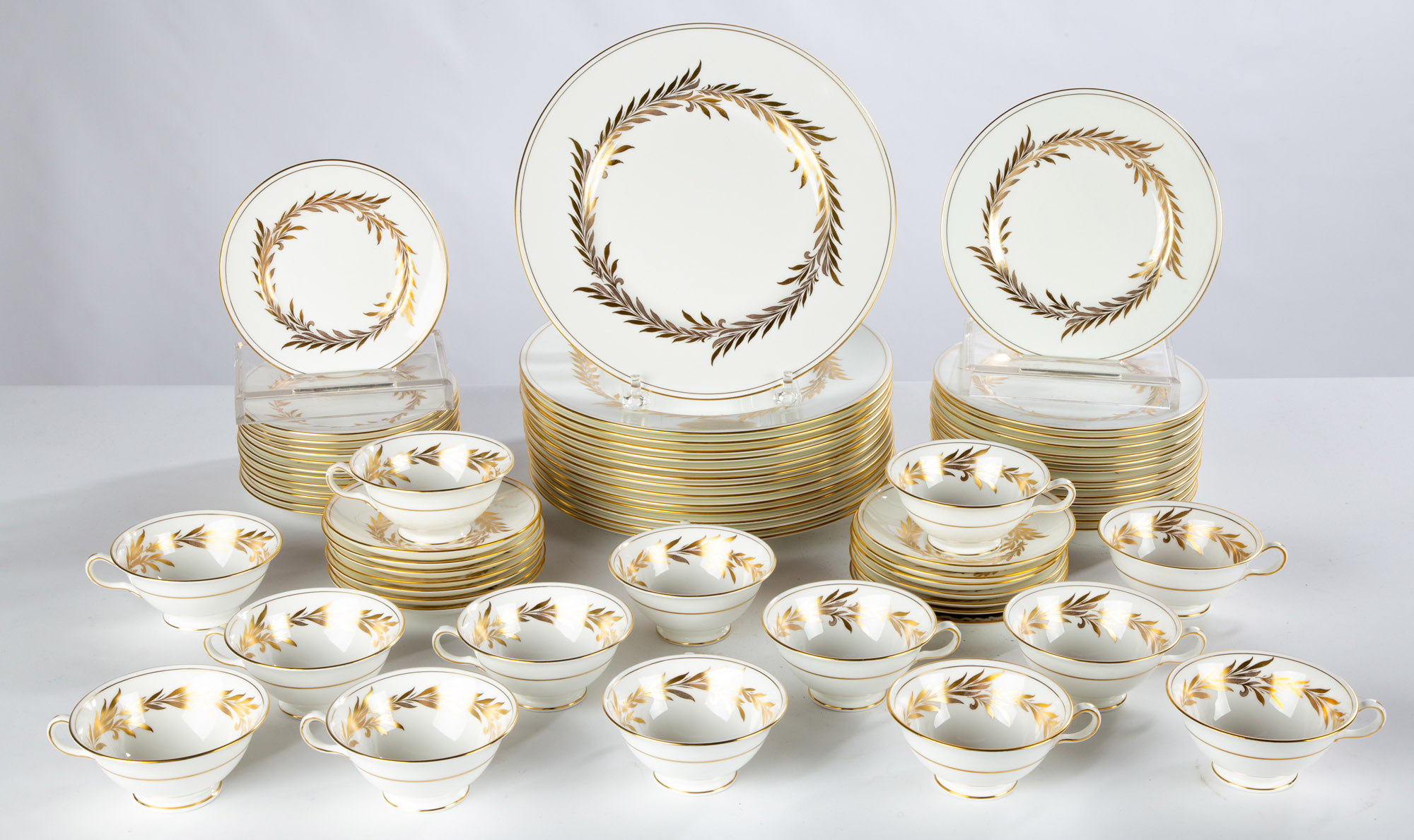 Appraisal: SET OF MINTON MALTA PORCELAIN PLATES AND CUPS Made in