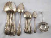 Appraisal: A set of twelve table and eleven teaspoons all German