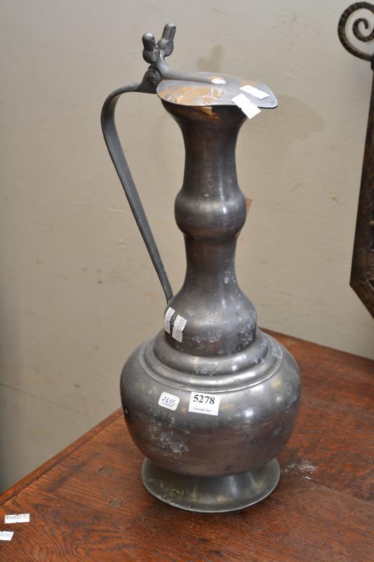 Appraisal: A PEWTER DECANTER AND EIGHT PEWTER GOBLETS A PEWTER DECANTER