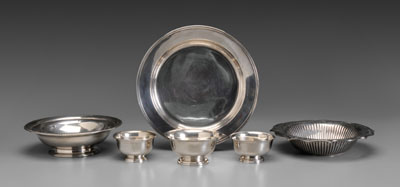 Appraisal: Six Pieces Sterling Hollowware American th century all round Gorham