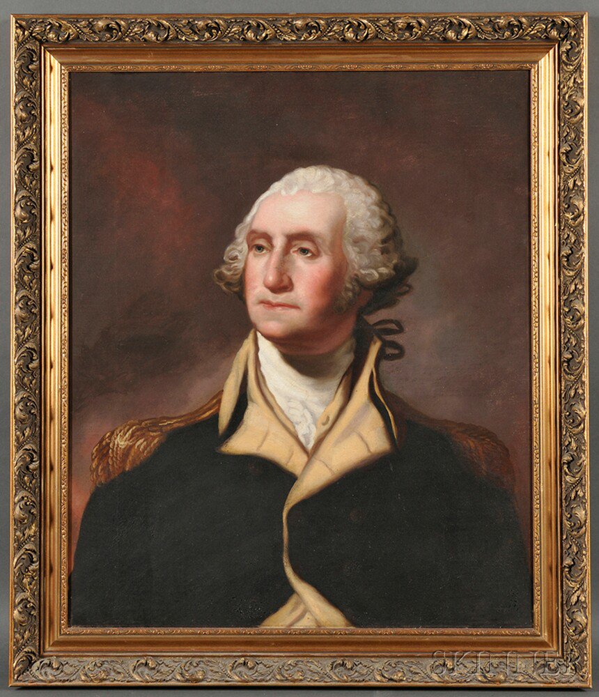 Appraisal: American School Late th Century Portrait of General George Washington